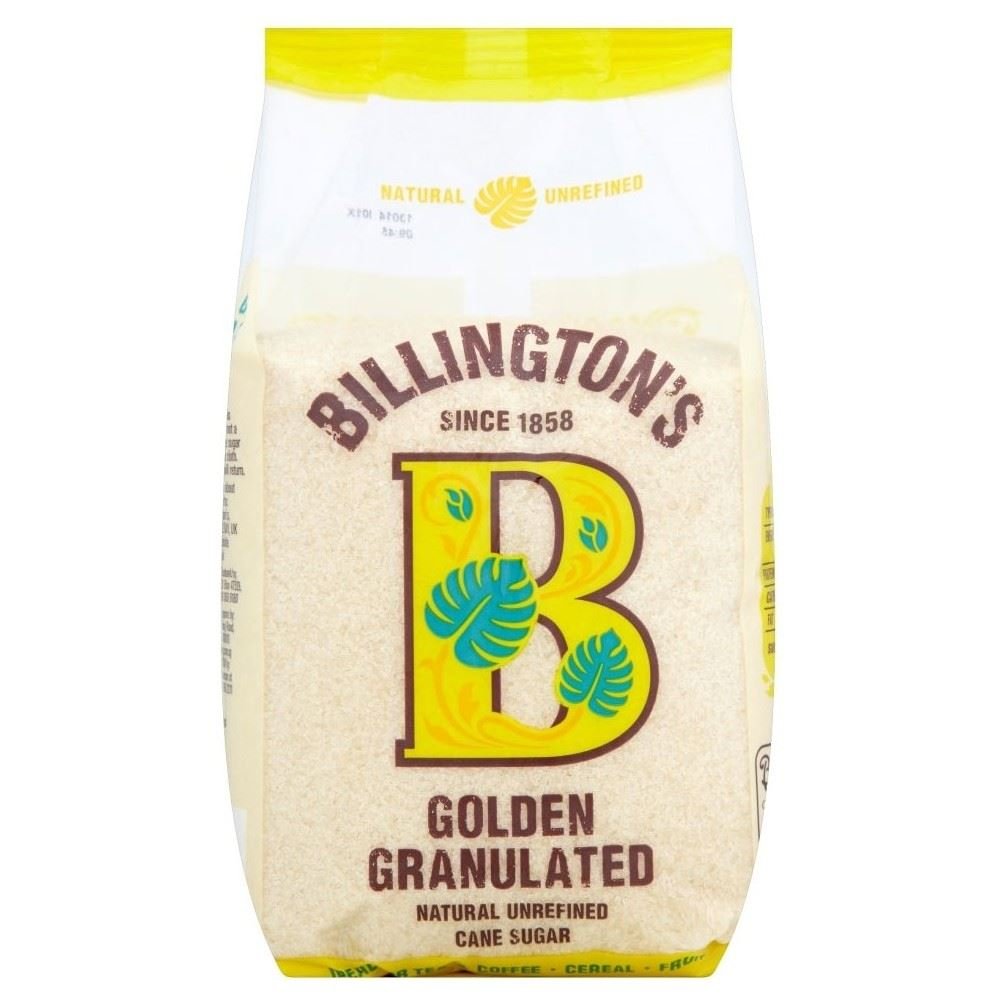 Billington'sNatural Golden Granulated Unrefined Cane Sugar (1Kg) - Pack of 2