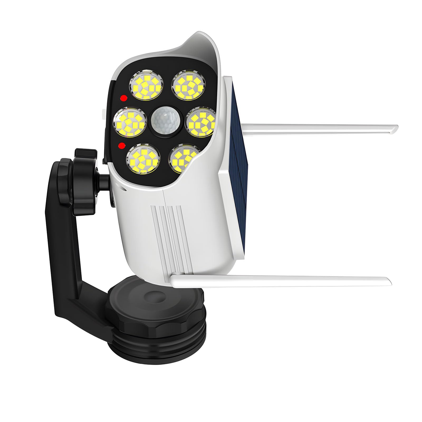 FROMCEO Realistic Solar Operated Simulation Surveillances Camera Light with LED Illuminations Deterrents Effect Texture Waterproof Solar Light with Attractor