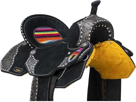 Royal King Western Saddle Pecos Suede Overlay Stitching RK101