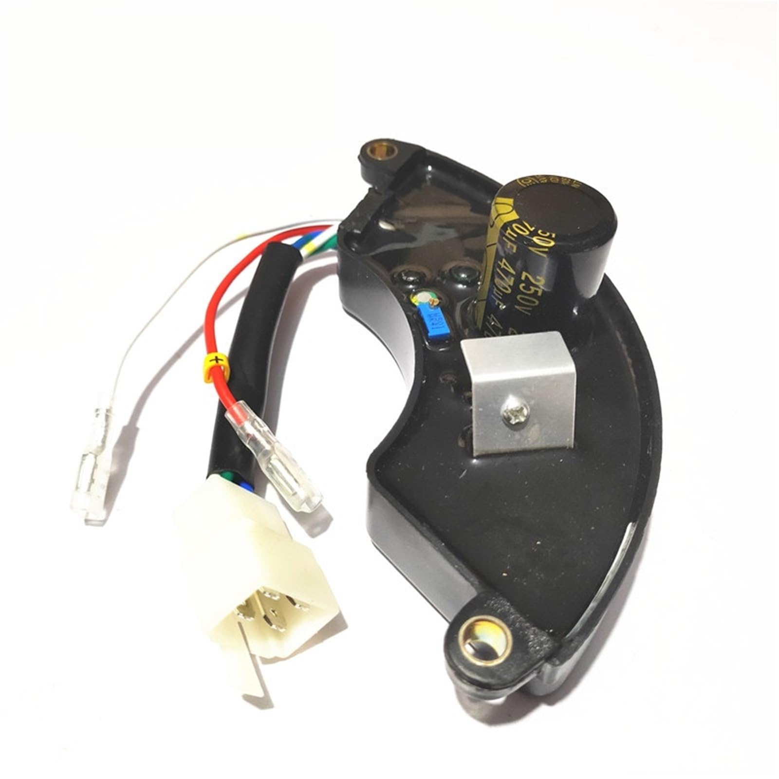 Regulador de voltaje automático de 250 V y 470 UF for generadores de 5 kW y 5,5 kW, AVR TT09-4C EC6500, 6 cables.