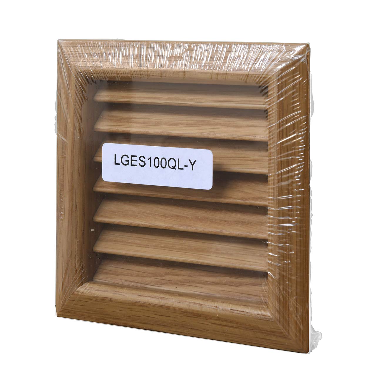 La Ventilazione LGES100QL kwadratowa kratka wentylacyjna dąb lakierowana rama montażowa 112x112mm