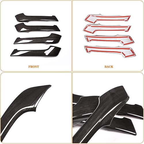 Miniatura 4 de Fgtagtal Cubierta para manija interior de puerta de ToyotLand Cruiser Prado FJ150 150 2010-2018, cubierta de protección de manija interior de puerta