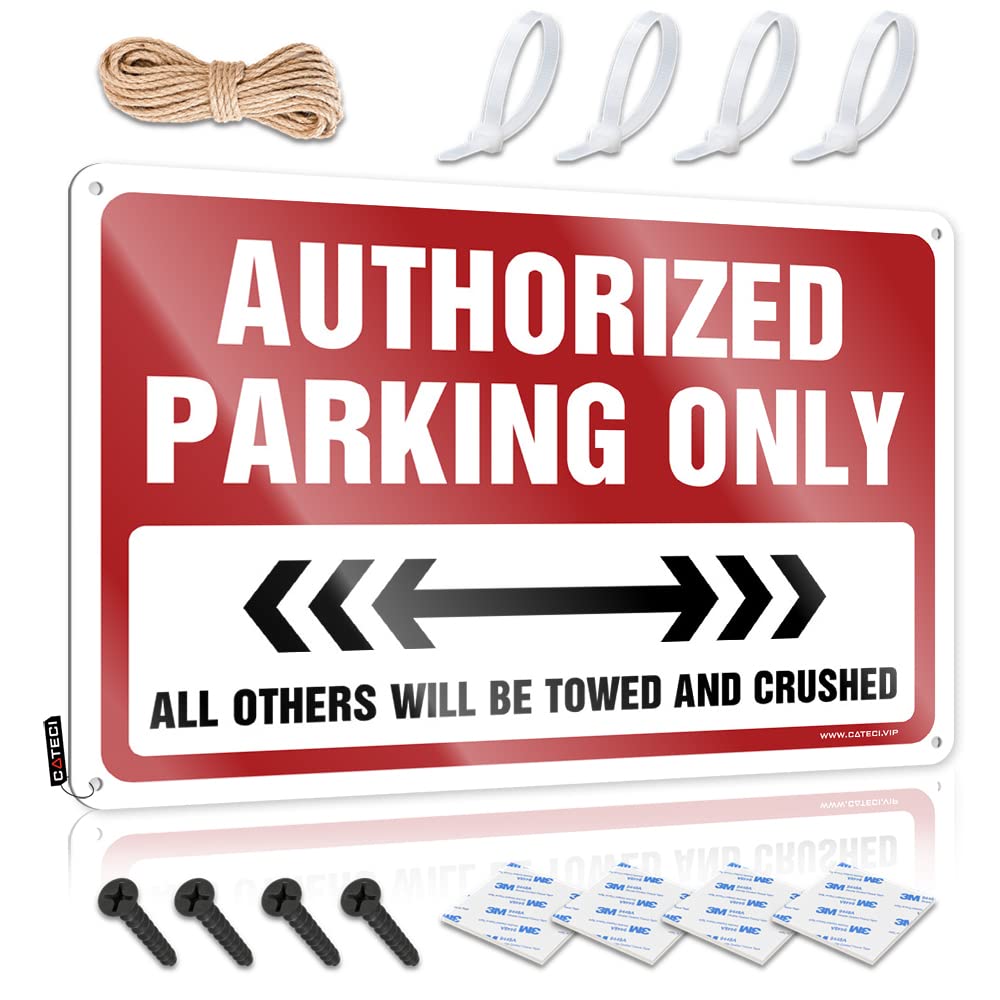 KRAZMURONGD Tin Signs For Bar Authorized Parking Only Tin Sign(20X30CM)