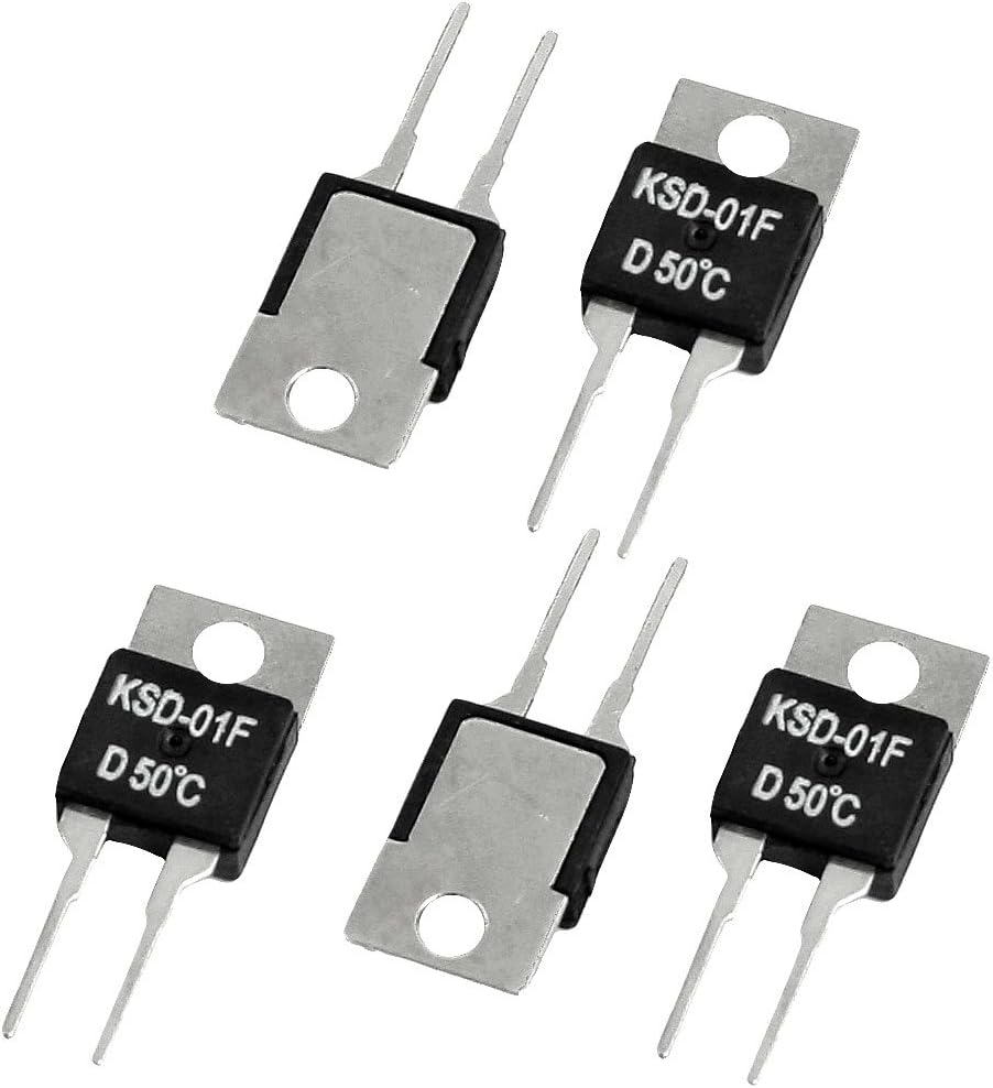 Uxcell 5-Pack KSD301 Ceramic Thermostats - 180°C, 250VAC 10A NC (Normally Closed) - View #5