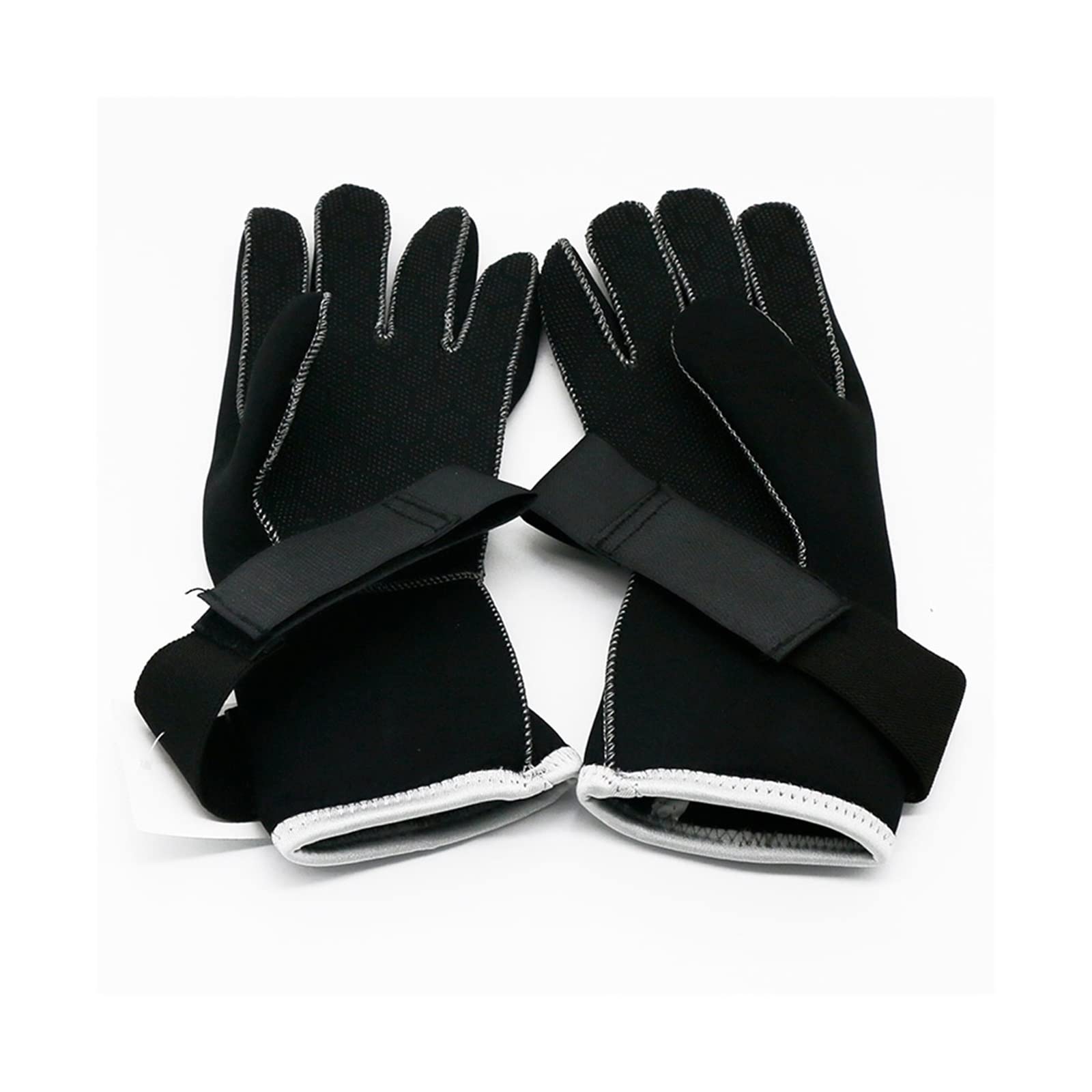 guantes de buceo Guantes de natación al aire libre de invierno Rescate de agua Neopreno de 3 mm de espesor Mantener caliente Guante no impermeable Negro 1 par Para hacer snorkel, nadar y bucear.(Size: