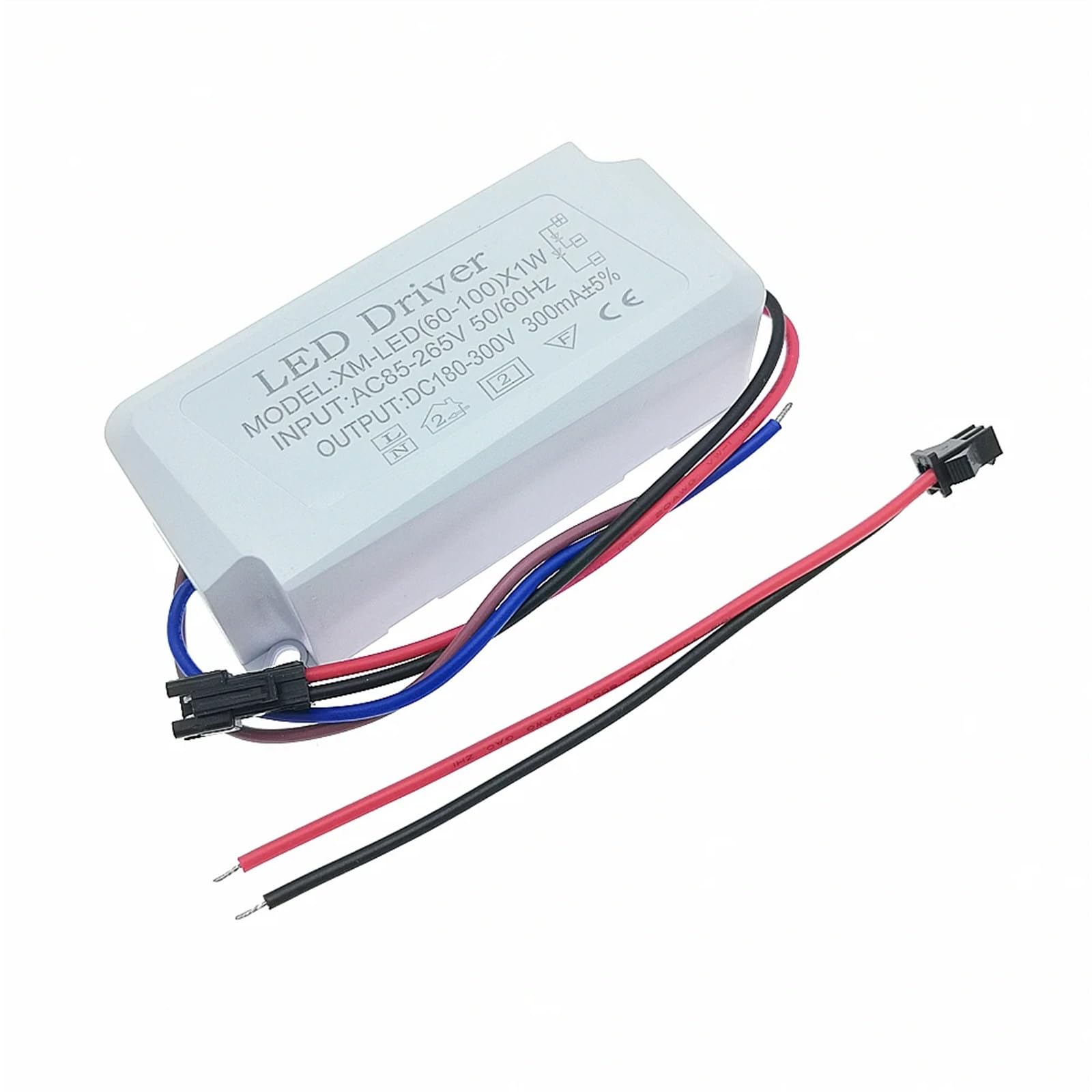 1 pz AC85-265V Alimentazione 40-100 W 300 mA Led Driver 40 W 50 W 60 W 70 W 80 W 90 W 100 W Adattatore Illuminazione A Corrente Costante((40-60) x1W)