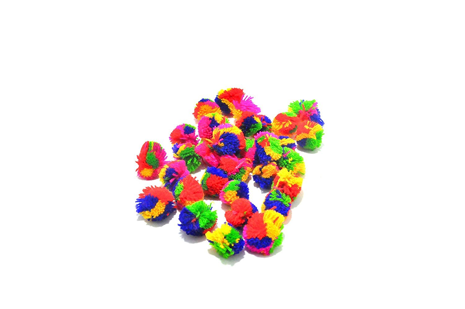 Wonder Star Pom Pom Rainbow Balls for Crafts, Decorations, Jewelry