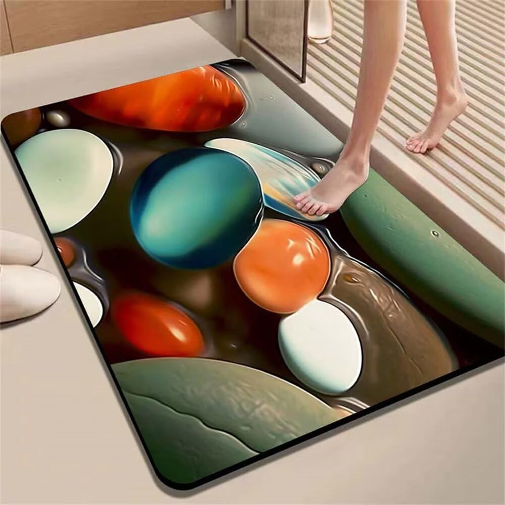 Tapis à séchage rapide anti-glisse contre l'humidité des sols de salle de bain