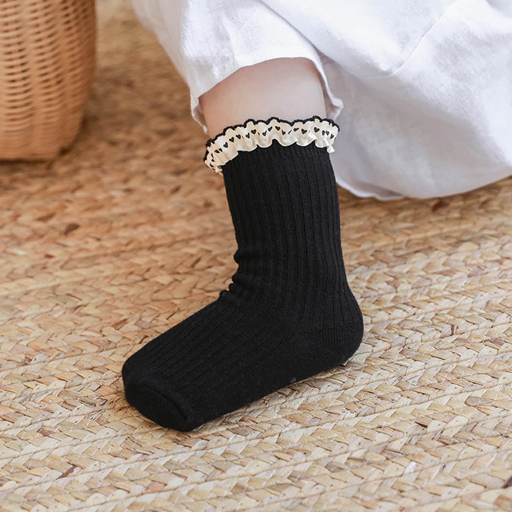 Colorful Childhood Baby Girls Frily Ruffles Socks Newborn Infants Toddlers Non-Slip Grip Ankle Socks - Image 5