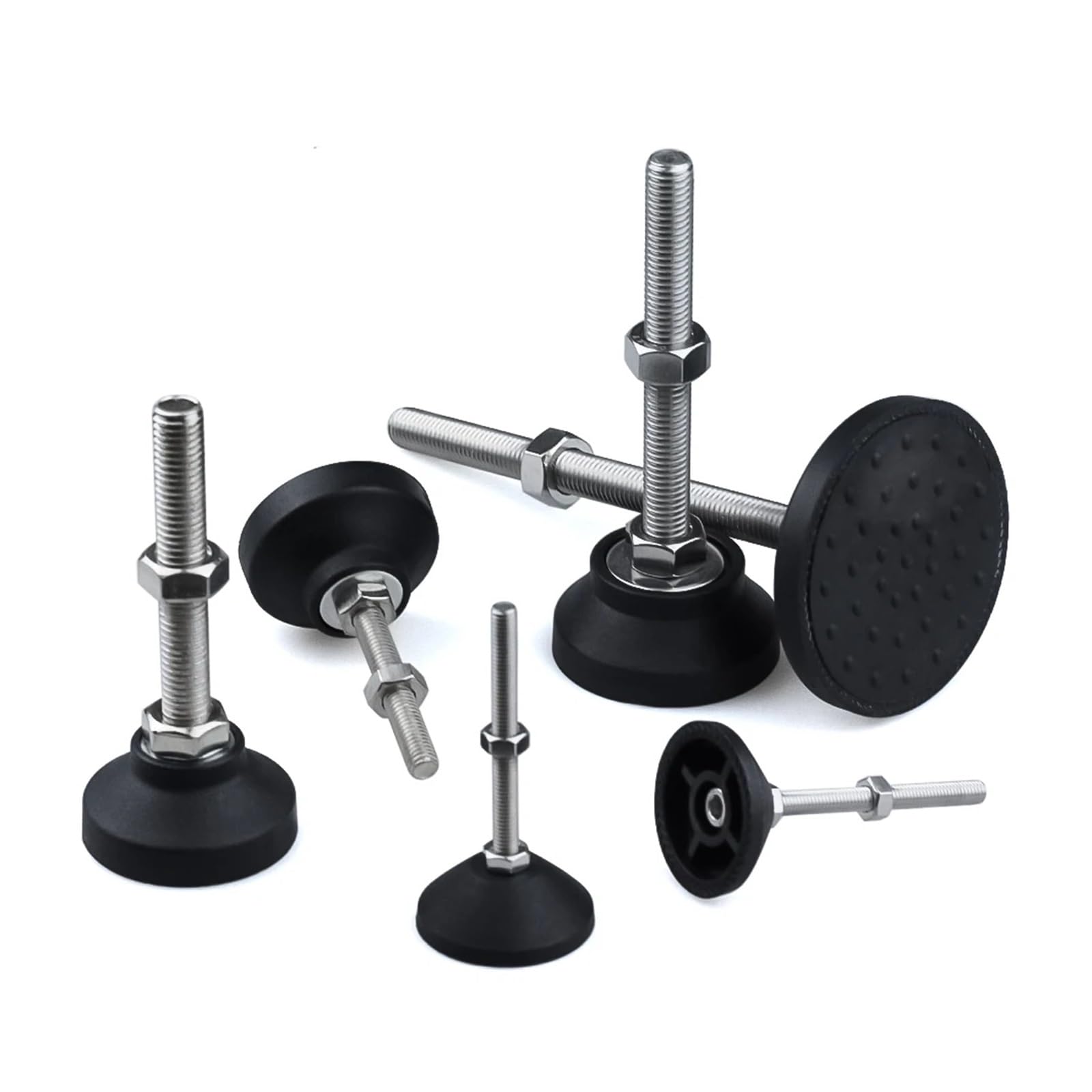 Pies de nivelación, 5 uds., patas de torno ajustables, diámetro de 50mm, niveladores de muebles tipo rosca | D50xM12x80mm