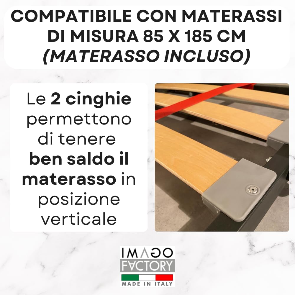 Letto A Scomparsa Kendo Singolo - Materasso Incluso, Made In Italy - Foto 8