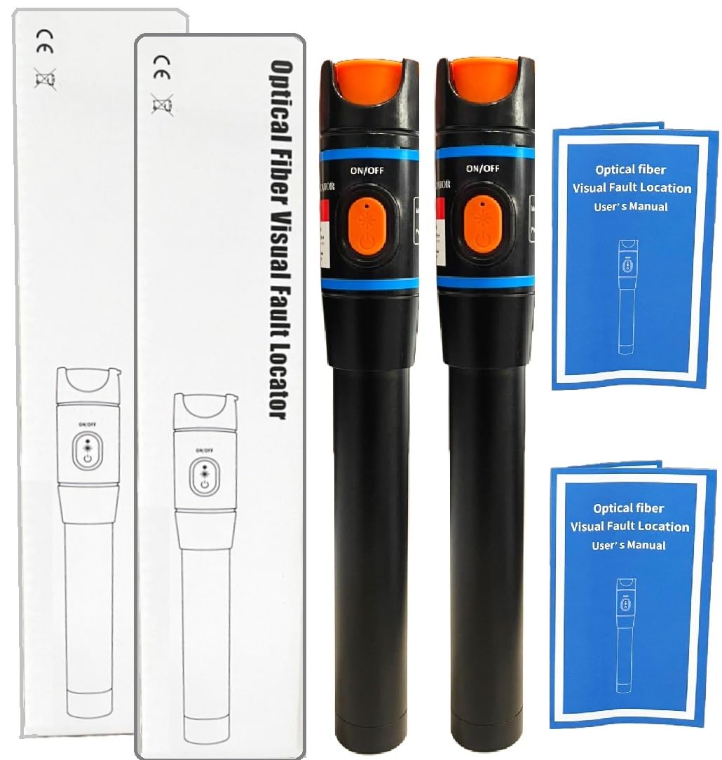 Visual Fault Locator 10mw | Vfl Optical Laser Light Fiber Optic Cable Tester (Pack of 2)