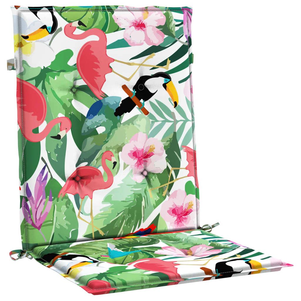 ZEYUAN Cojines para Silla con Respaldo bajo 2 uds Tela Multicolor, Cojines para Butacas De Jardin, Cojines Sillas Cocina, Cojines para Sillas De Terraza, Cojin Silla Exterior - 361325