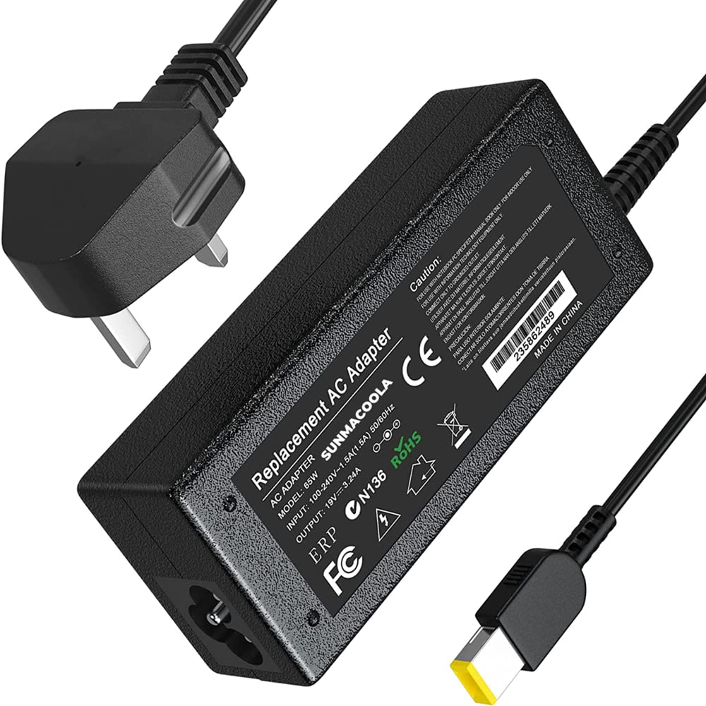 Laptop Charger 65w Lenovo 20V 3.25A SUNMACOOLA Charger Compatible with Lenovo Ideapad Yoga 2/11 / 11s Pro/Flex 14/15,ThinkPad T430 T440 E440 E531 E540