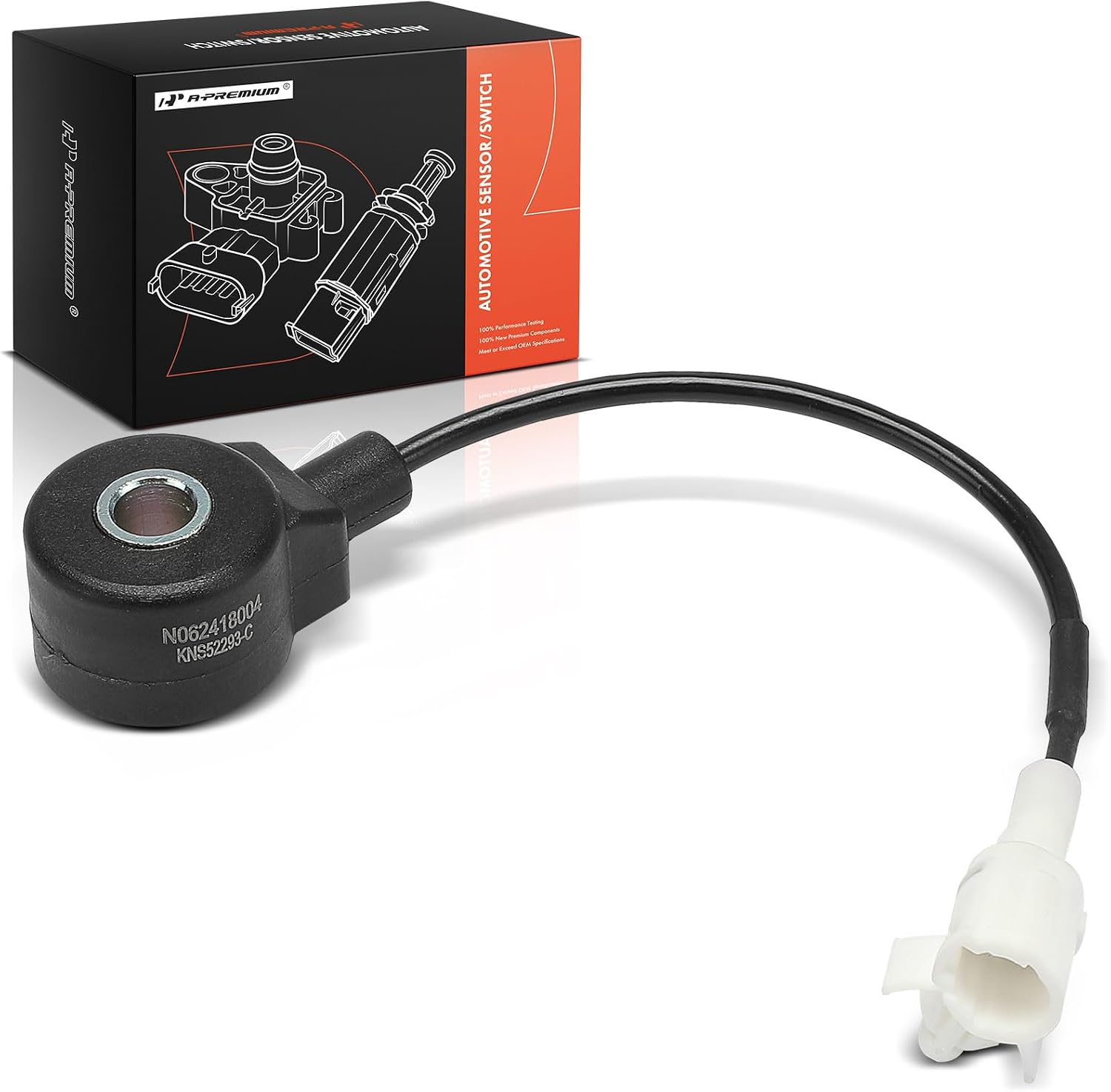 A-Premium Ignition Knock Detonation Sensor Compatible with Subaru Impreza 1995-1996, Legacy 1990-1996, SVX 1992-1997, 2.2L 2.5L 3.3L, Replace# 22060AA030, 22060AA031