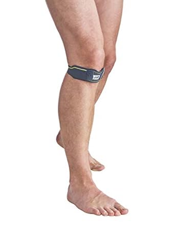 Push Sports Patella Brace for Pain Relief from Jumper's Knee and Osgood-Schlatter Disease. Non-Slip Brace Comfortably Stays in Place During Sports & Competition. (One-size)