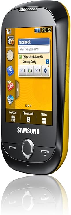 Samsung GT S3650 Corby - Mobile phone - GSM - touch - yellow, chrome