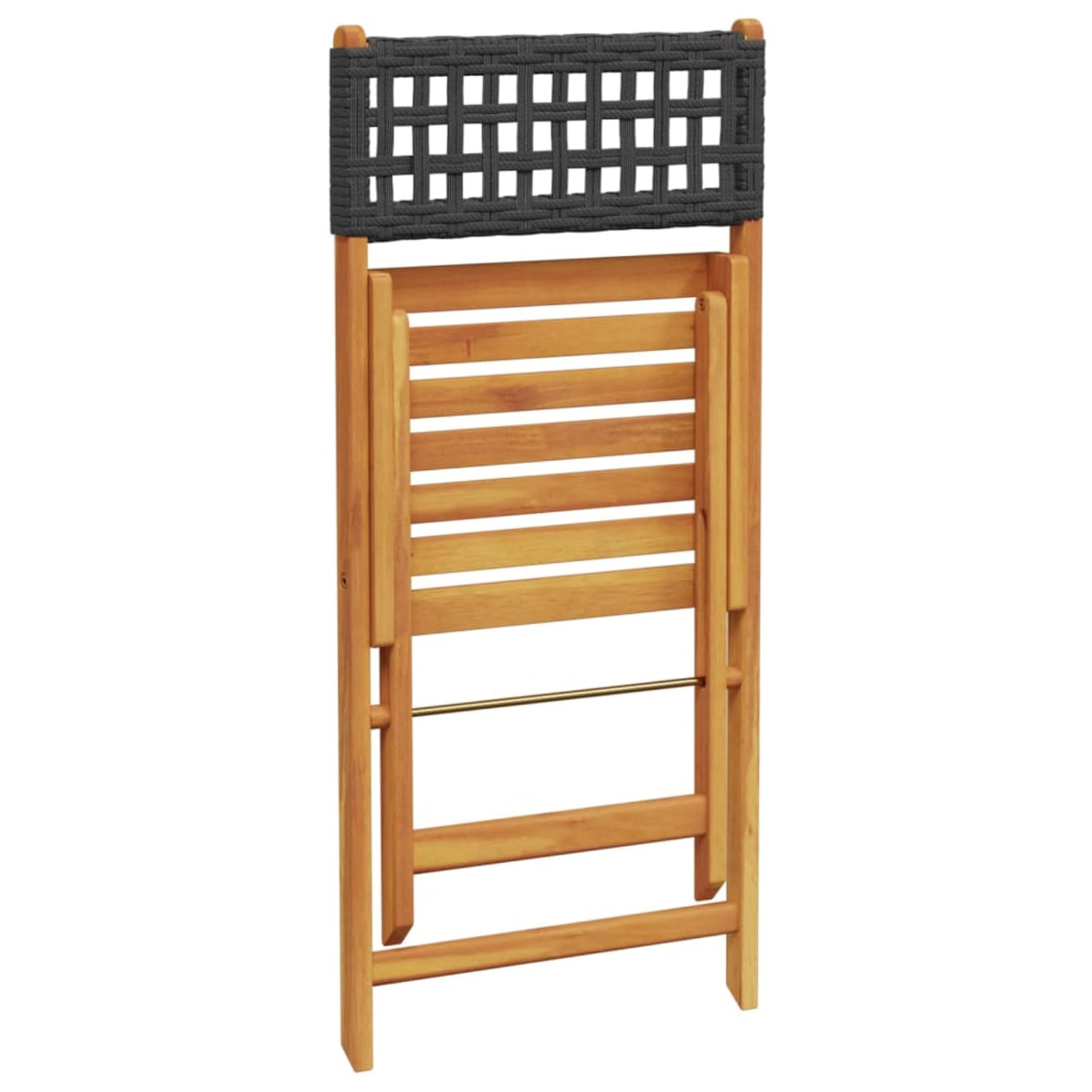 ZEYUAN Set da Bistrot 3 pz Nero in Polyrattan e Legno Massello,Set Bistrò Veranda,Set Bistrot da Esterno,Set Bistrot da Balcone-3281838