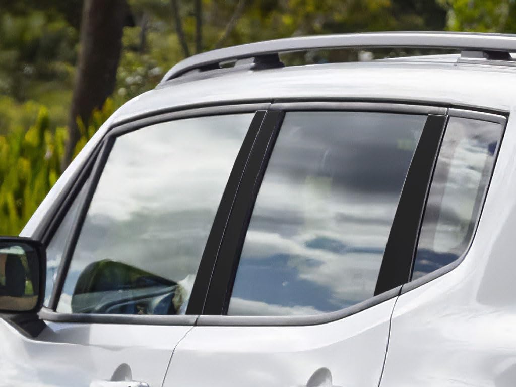 Calcomanía de pilar negro mate para Jeep Renegade: personaliza tu coche de aventura