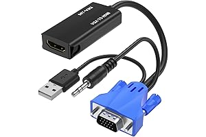 MT-VIKI VGA to HDMI Adapter: 1080P, Audio and Power
