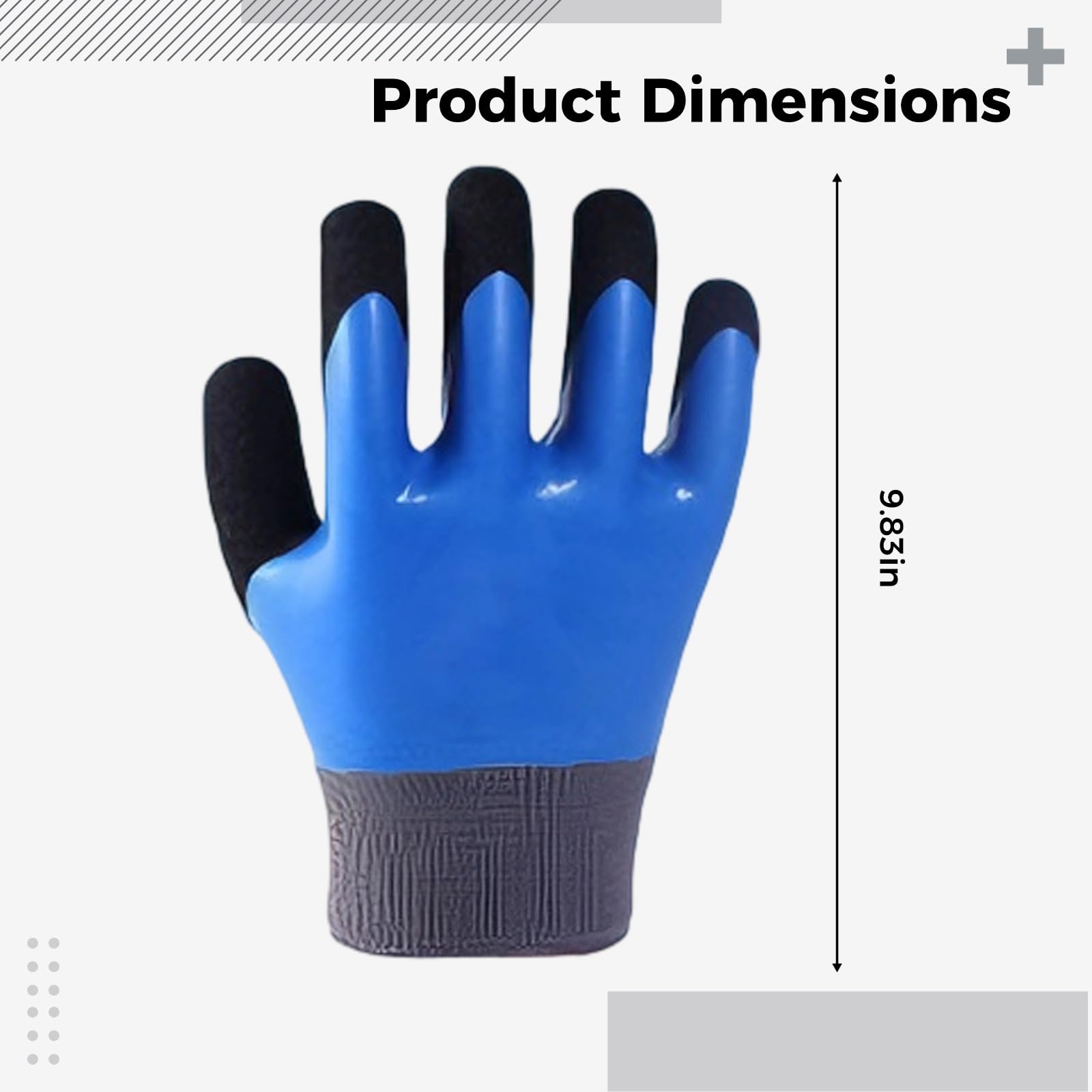 Generisch 3 Stk. 400 V isolierte Elektrikerhandschuhe, wasserdichte Gummihandschuhe für sichere Arbeit, mit verlängerter Länge, rutschfestem Griff und flexiblen Fingern, für Herren