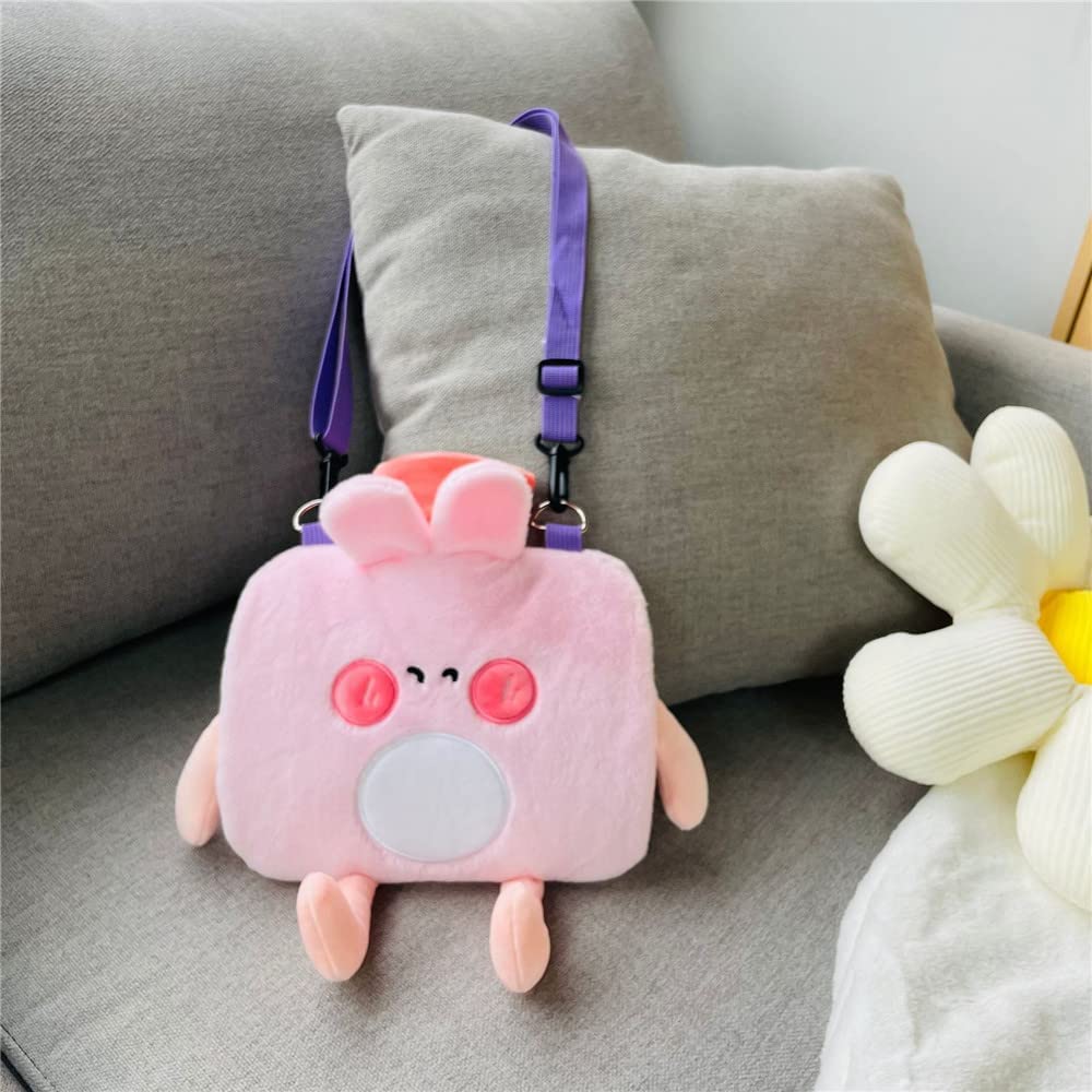 Bolsa de Agua Caliente Botella de agua caliente con funda de forro polar Bolsa de agua caliente con correas para aliviar el dolor en la espalda Cuello Noches acogedoras Hot Water Bottle Segura(A)