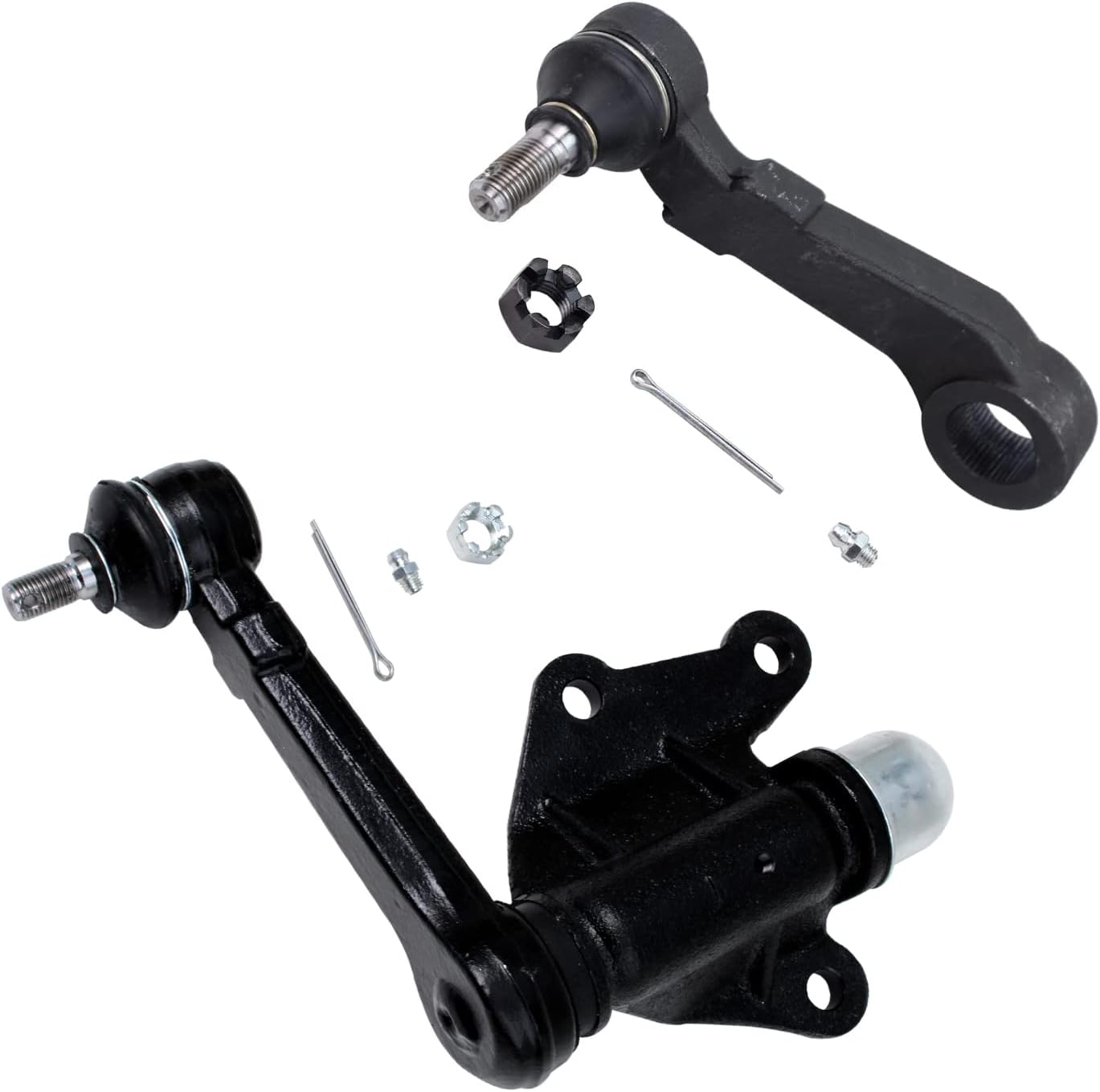 Detroit Axle - Front Steering Idler & Pitman Arm for 1986-1991 Toyota 4Runner 1986-1995 Pickup, Steering Idler Arm Pitman Arm 1987 1988 1989 1990 Replacement