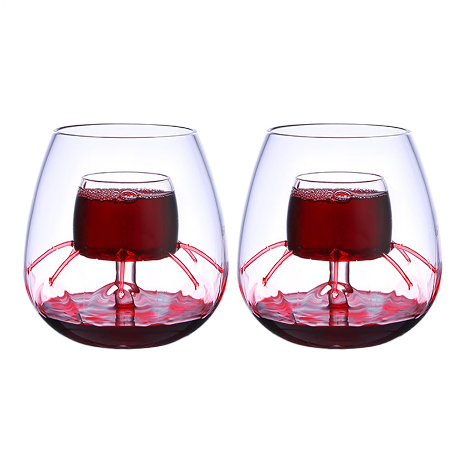 Vaso de degustación de vino, fuente de copa de vino | Juego de vasos de | para jarra,Juego de degustación de diseño transparente para rojo, té, café