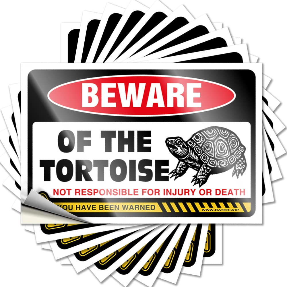 Beware of Tortoise Mens Bedroom Decor Fuzzy - Tattoo Soft Area Waterproof Decal(8X12CM)