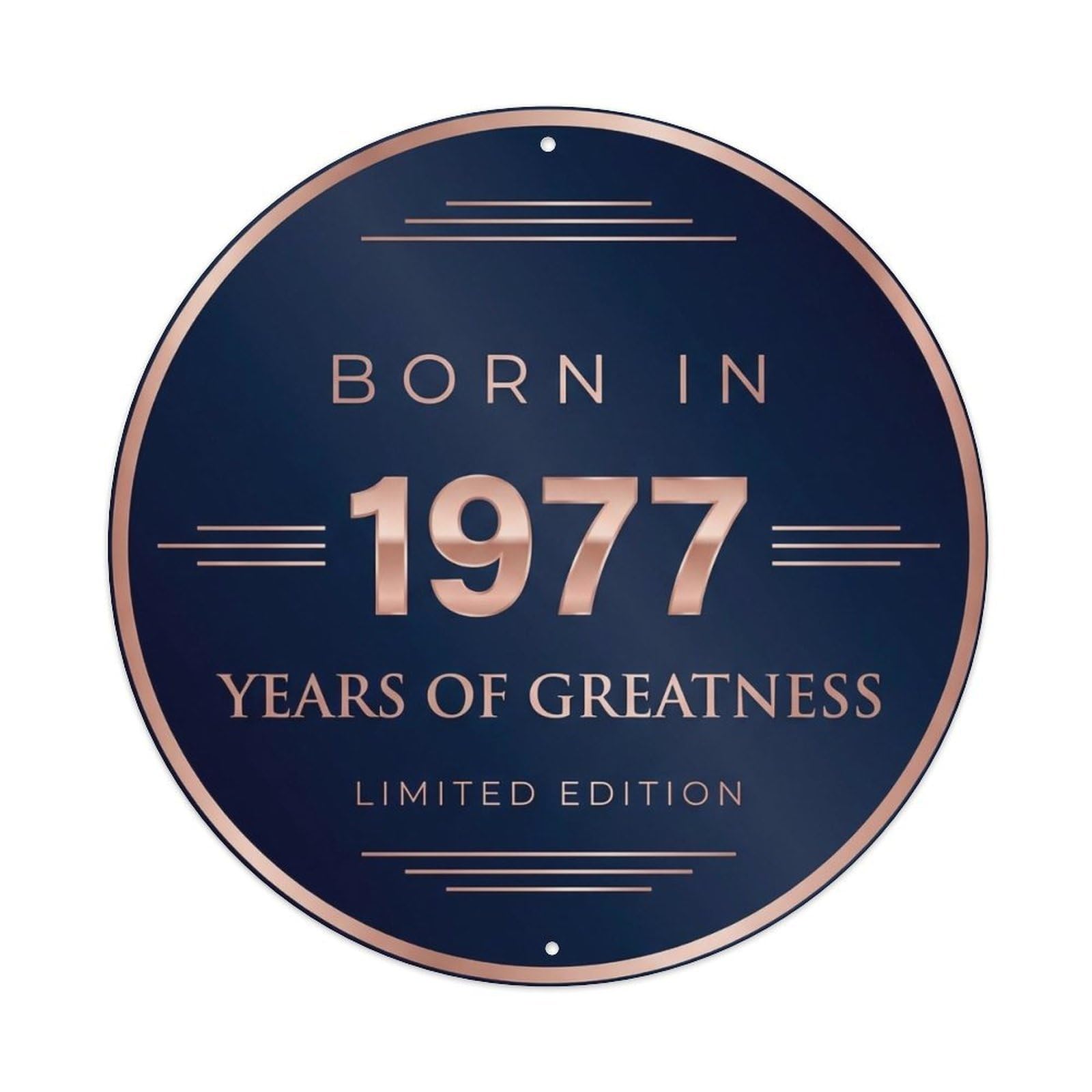 Born In 1977 Years Of Greatness Year-Themed Birthday Gift Metal Tin Sign