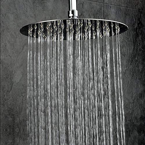 Image of High Pressure Shower Head, Sinzau 10 Inch Round Rain Showerhead, 304 Stainless Steel, Ultra-Thin Design, Best Pressure Boosting