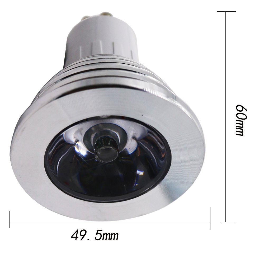 Bombillas LED GU10, Bombilla Inteligente 3W Regulable Cambio de Color,Ángulo de Haz 60°,Control remoto Incluido (12 Unidad)
