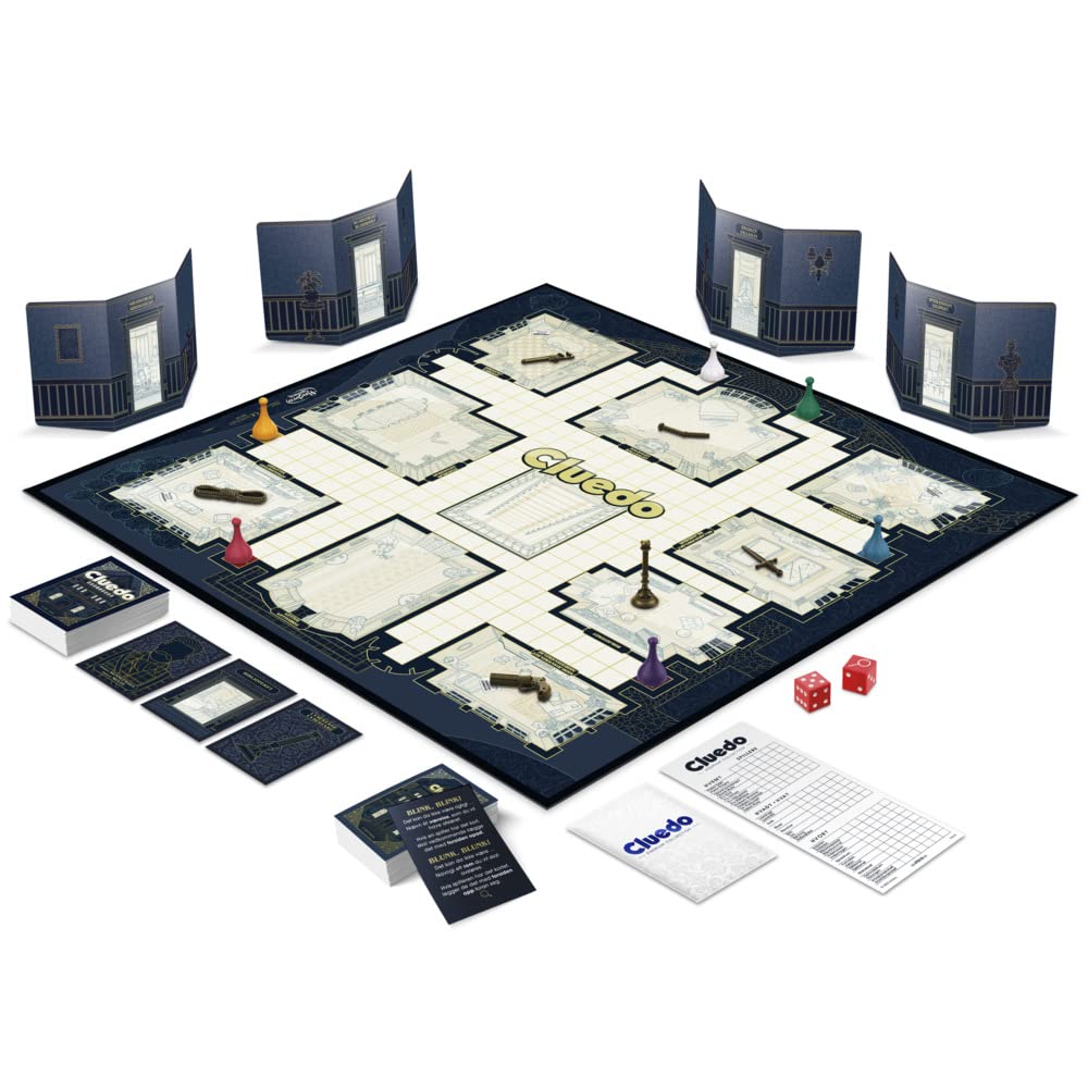 Hasbro Gaming hasbro cluedo premium collection gioco da tavolo per famiglie da 2 a 6 giocatori, confezione premium e componenti, gioco per 8 anni (norvegese/danese)