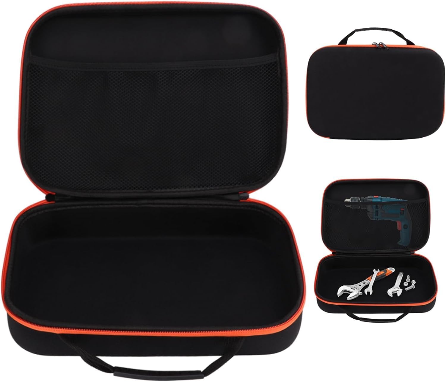 LIZEALUCKY Tool Bag Ox Cloth Empty Storage Drill Organizer,Heavy-Duty Electrician Tool Bag with Zipper Closure,Carrying Work Bag Reusable Protective Case(S)