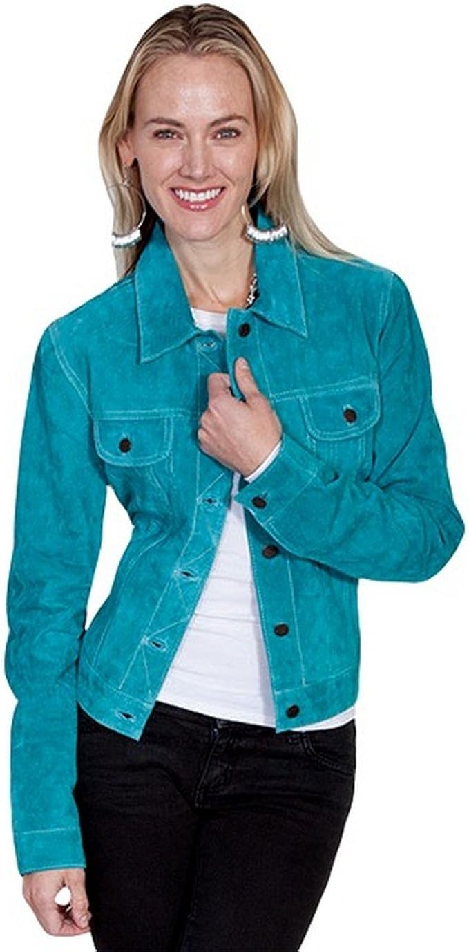 turquoise jean jacket