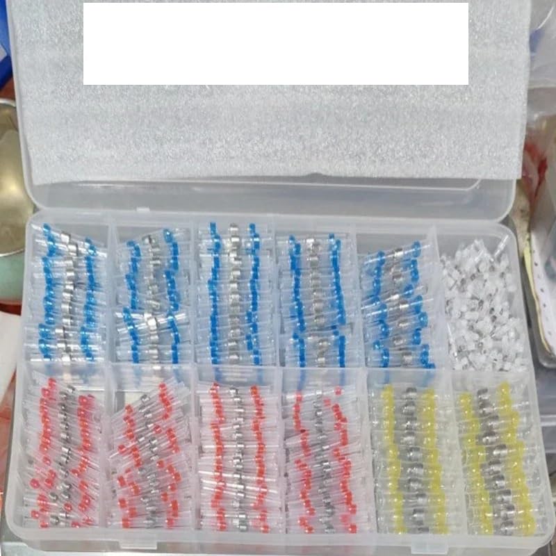 500pcs Solder Seal Wire Connectors Heat Shrink Insulated Electrical Wire Terminals Butt Splice CableCrimp Waterproof Automobile VUQLDHAYZ