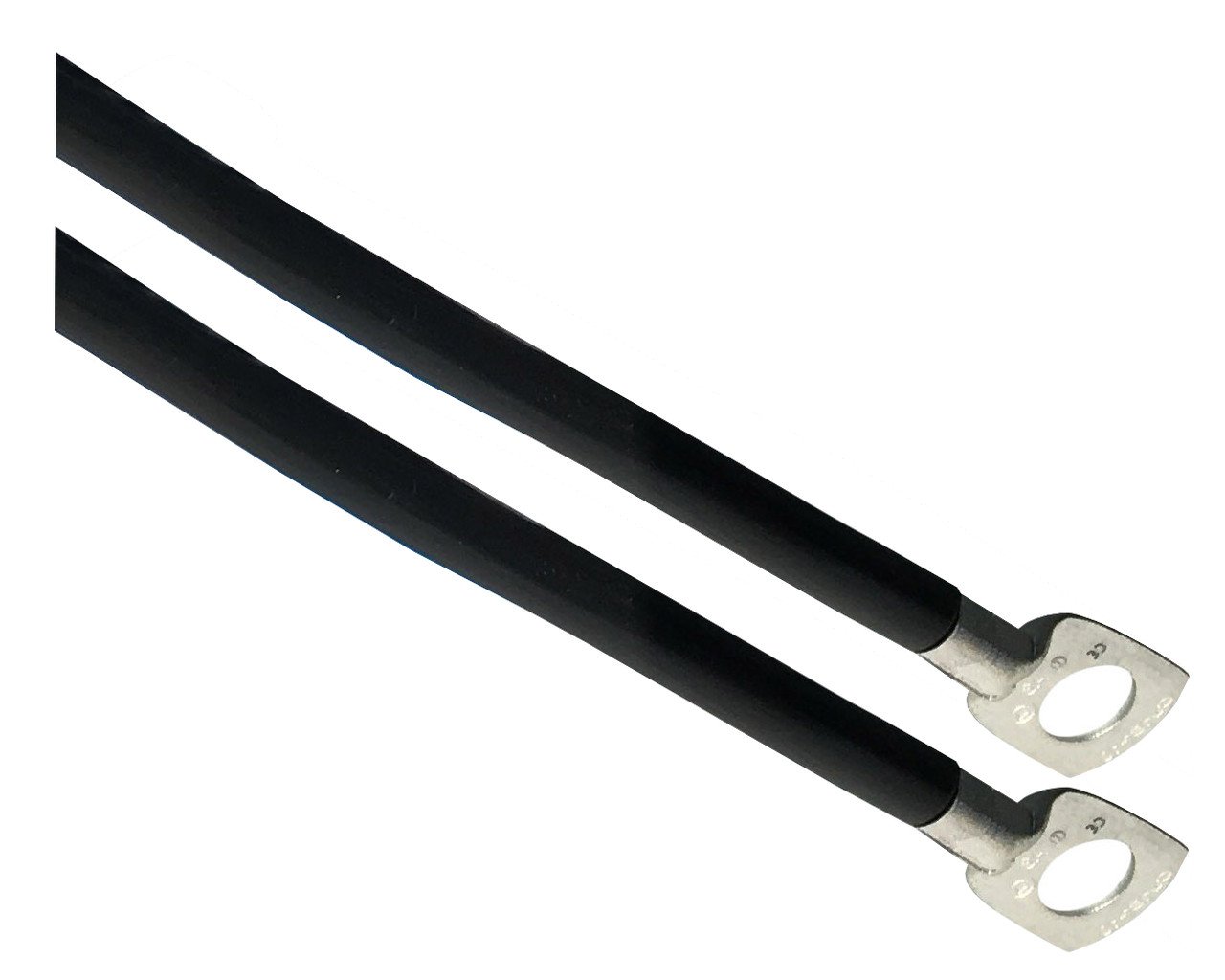 Exoda cable de batería flexible de 35 mm² 300 cm negro con terminales M8 | Cable de batería, 300 cm de longitud, negro, terminales M8, resistente al calor hasta 70 grados, alta flexibilidad, hecho en