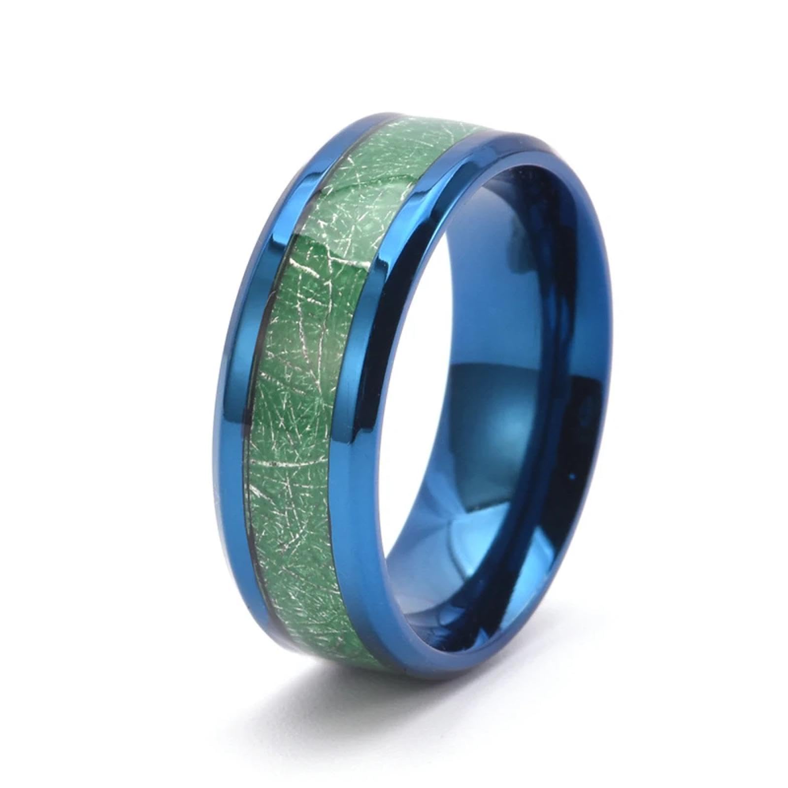 Ring Ringe Damen Bijouterie Herren 8 Mm Mattschwarzer Ring Für Männer, Sportlicher Hypoallergener Schmuck Mit Strukturierter Einlage, Unisex-Band, Fitness-Zubehör