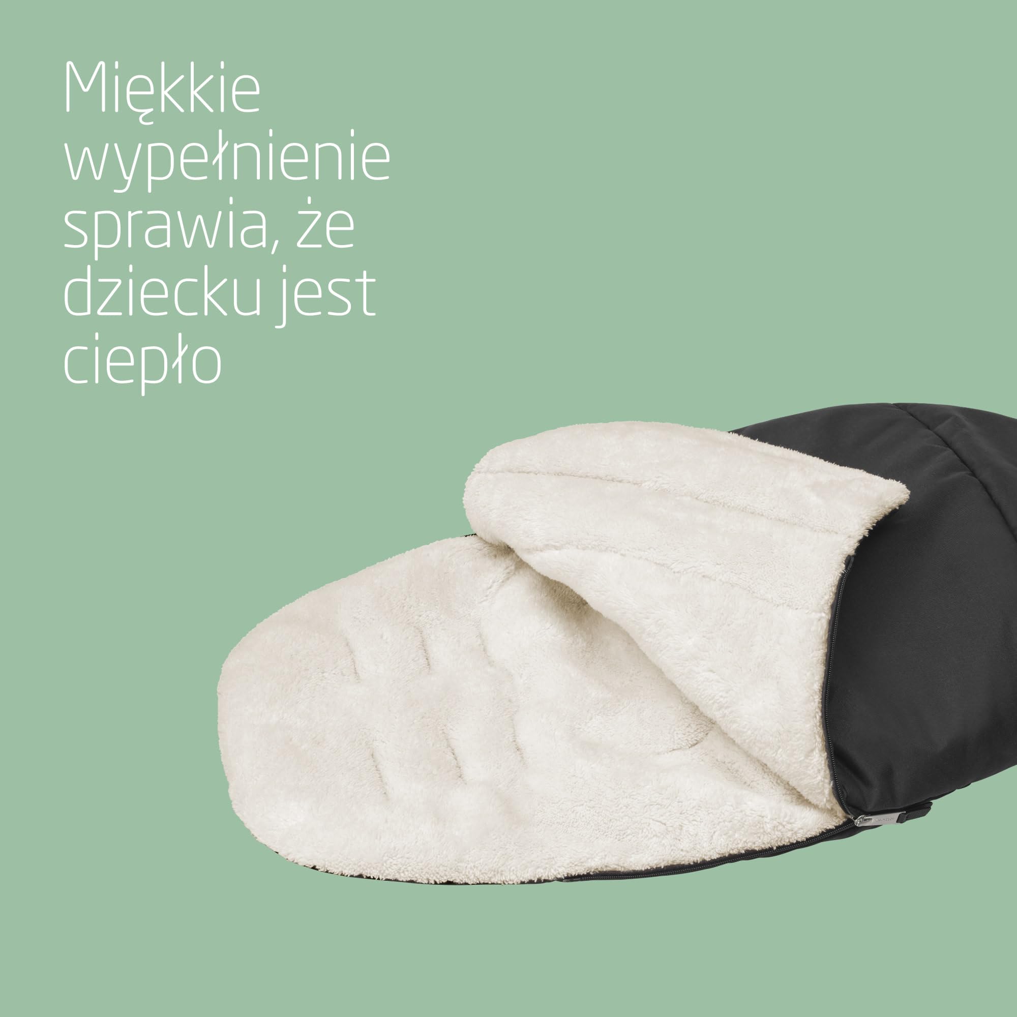 Maxi-Cosi 2 w 1 Śpiworek do wózka, wygodny dla stóp, od urodzenia do 3,5 roku, ciepły, polarowy śpiworek dla niemowląt, Black