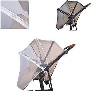 Canguro mosquitera universal para cochecito, mosquitera, cremallera, buggy, color:blanco