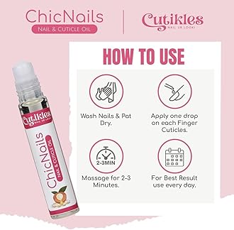Cuticle Oil Serum with Almond, Jojoba & Rosehip Oils, Vitamin E for Cuticle Care, Nail Growth & Strength - 10ml x 2
