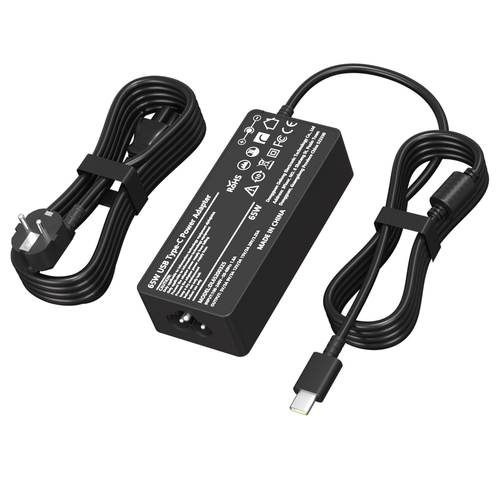 Caricatore USB-C da 65 W e 45 W per LG Gram Pro 14/15/16/17 Serie 14Z90T/15Z90T/16Z90TL/16T90TP/17Z90TP/17Z90T/17Z90TL/17Z90RU OLED 2-in-1 Type C Alimentatore