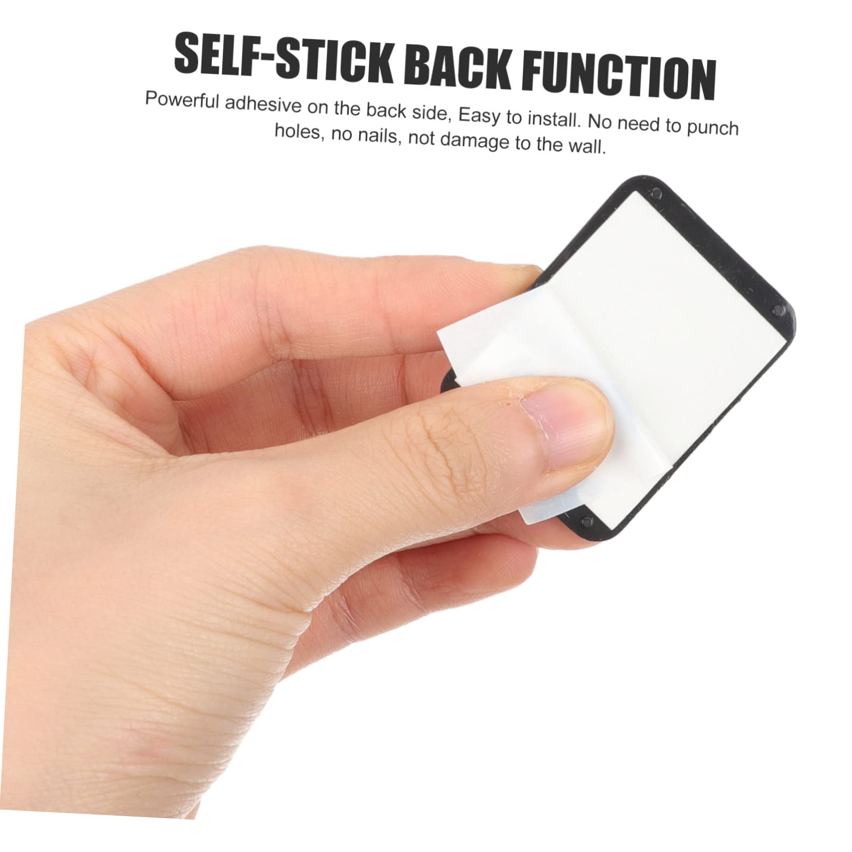 SOLUSTRE 3sets Curtain Rod Fixing Clip Strong Adhesive Hanging Rod Holder No Drill Installation for Smooth Surfaces for Bathroom Bedroom Kitchen and Living Room 6pcs*3