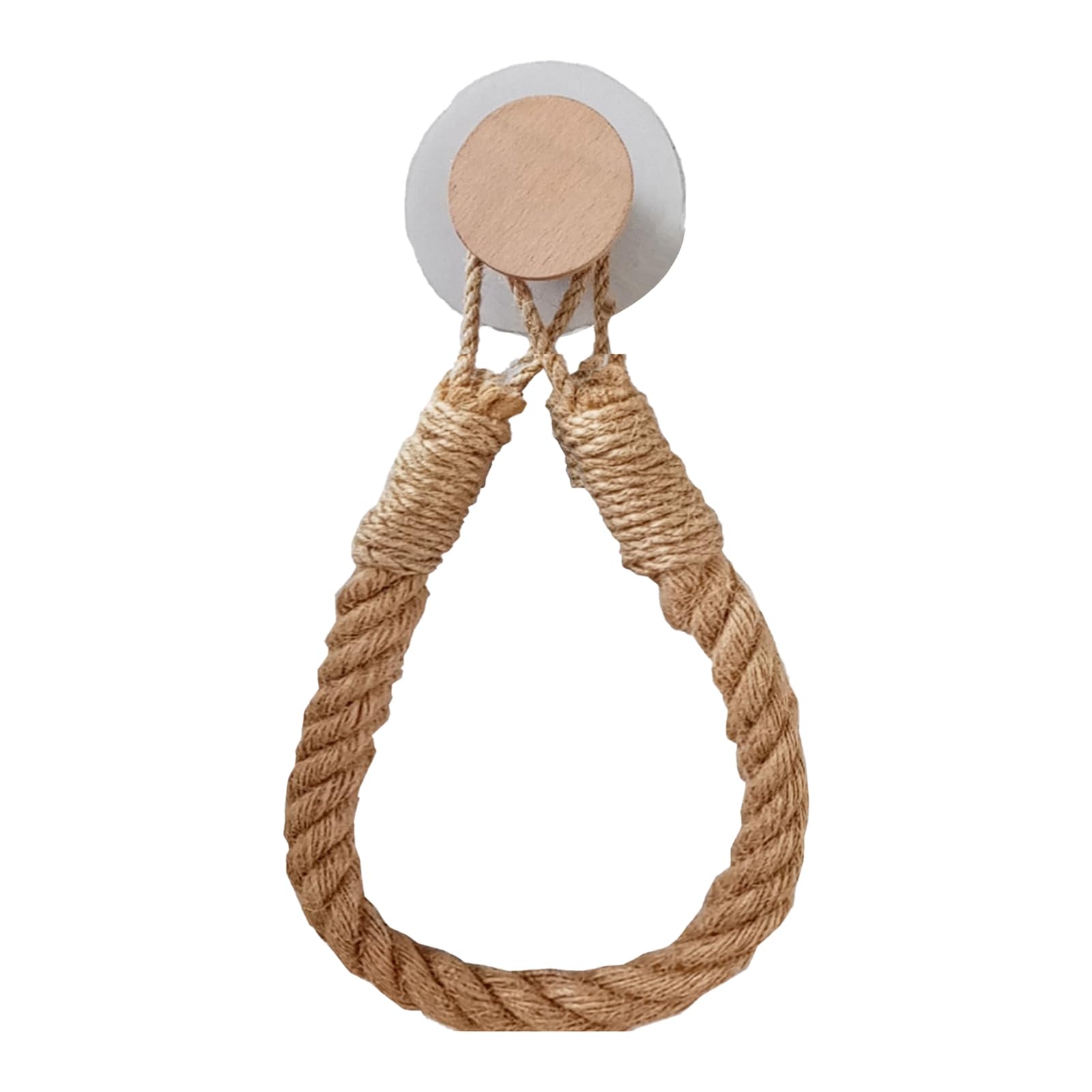 Glifora Twine Toilet Roll Holder, Wall-Mounted - Toilet Paper Holder with Rustic Twine Rope, Paper Roll Dispenser for Bathroom Organisation