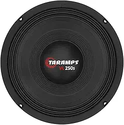 Alto falante 8 VL 250s 4 ohms 125 W RMS 8 Polegadas Taramps Som Automotivo, Preto, Pequeno