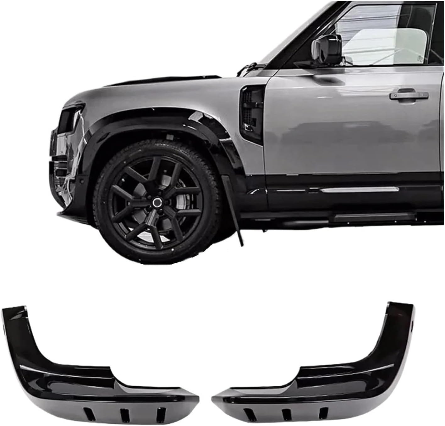 2020-2025 Compatible For Land Rover Defender Urban Style Front Bumper Splitter Lip Diffuser Spoiler Body Kit Protective Panel Decorative Strip