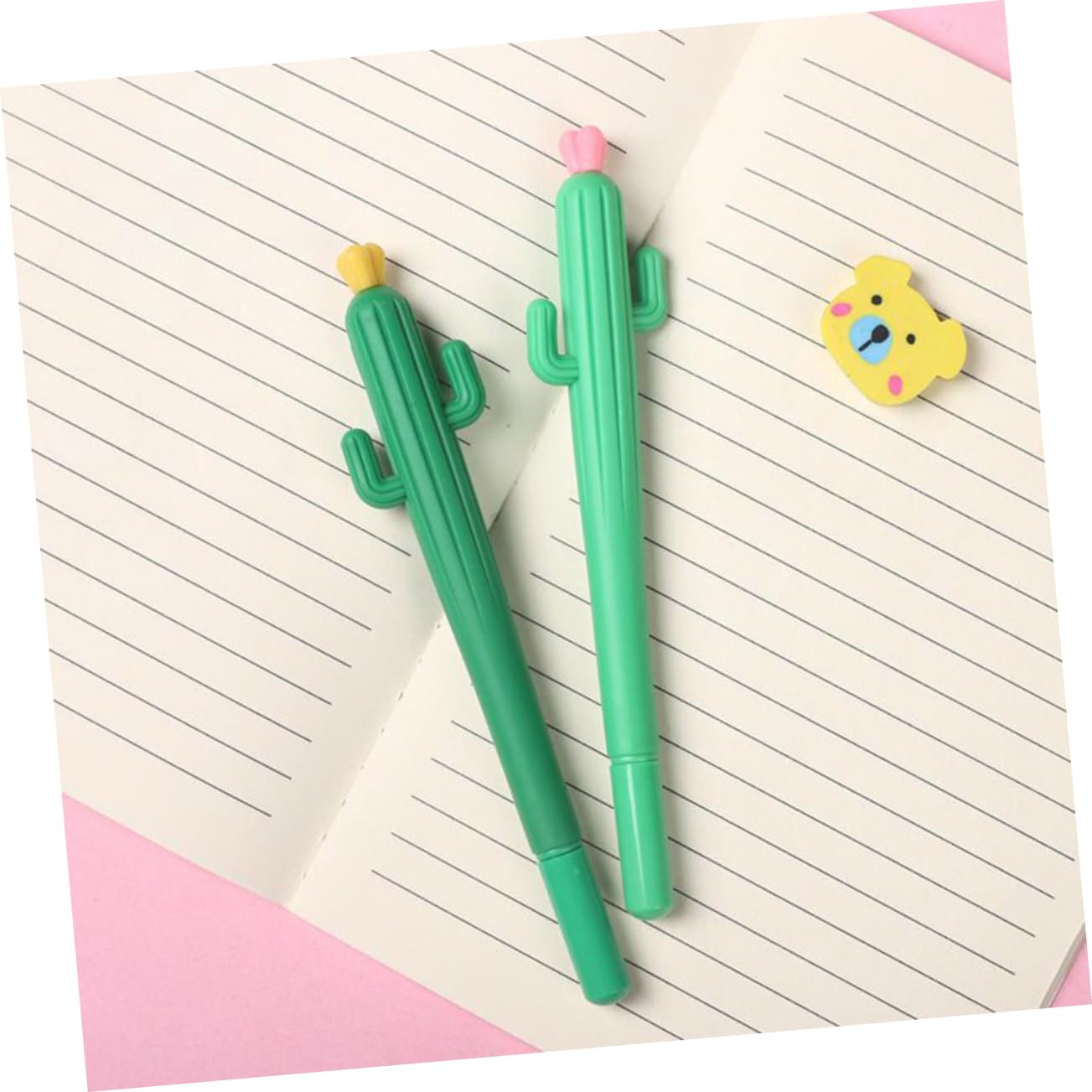 DOITOOL 2 Ensembles Lot De Stylos Gel Forme Cactus Pour Étudiants Design Créatif Et Décoratif Polymère Stylos Pour Et Dessin 25 Pièces * 2