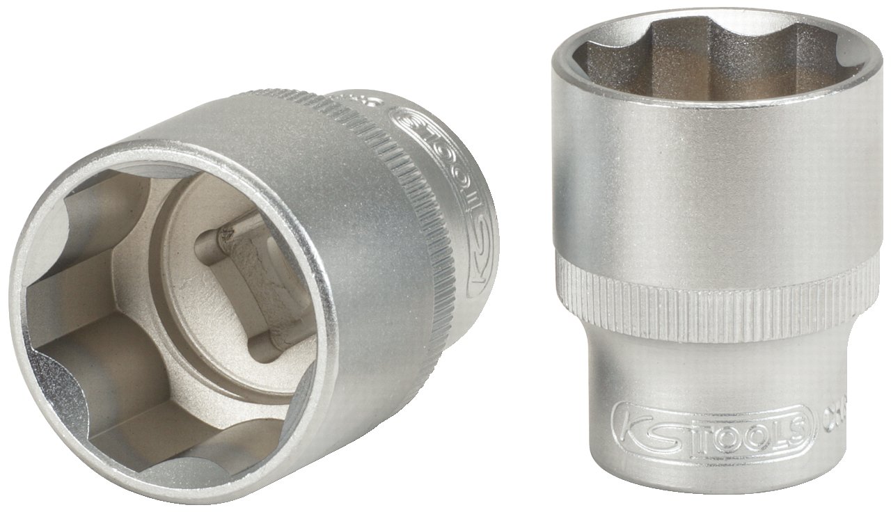 Douille 6 Pans 1/2" 12mm KS Tools CHROMEplus - Chrome Vanadium, Système FlankTraction