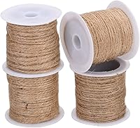 Vista 4 de LiQunSweet Cuerda de yute de color de 328 pies (328.1 ft) para regalos de bricolaje, decoración de boda, componentes de manualidades, 0.079 pulgadas