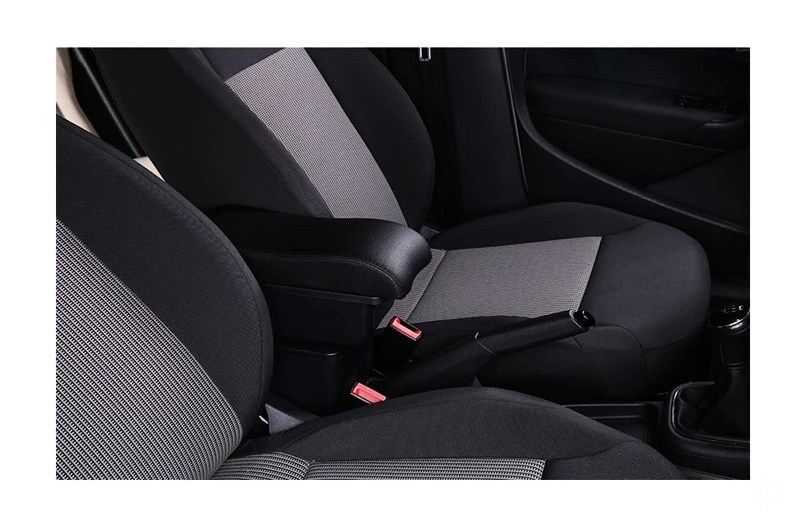 Auto Armrest Cushion For Vw For Golf 4 1997-2003 Armrest For Box with USB and Ashtray, Interior Retrofit Storage(A3-black Black 7 Usb)